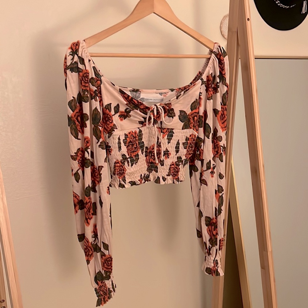 Urban Outfitters smocked crop top